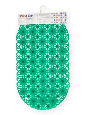 11-1 SPA-коврик ромашка, овал 69*39см бирюзовый (rus)//